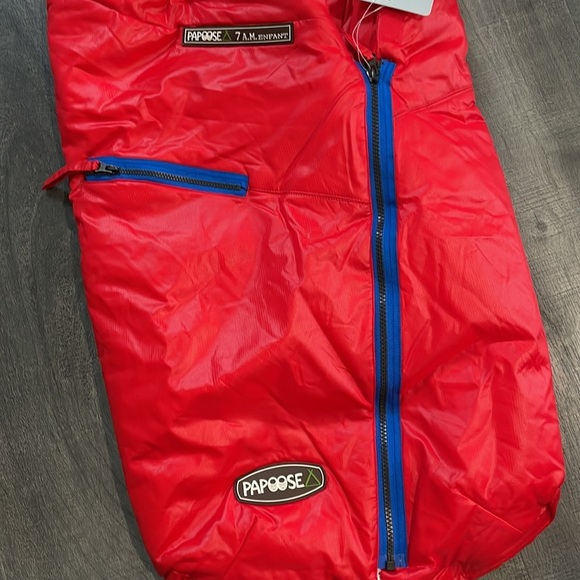 7am enfant papoose red zipper stroller muff - Picture 7 of 11